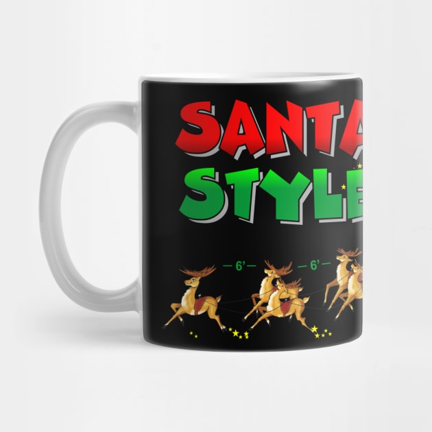 Santa Style with Essential Reindeer Light Items by SidneyTees
